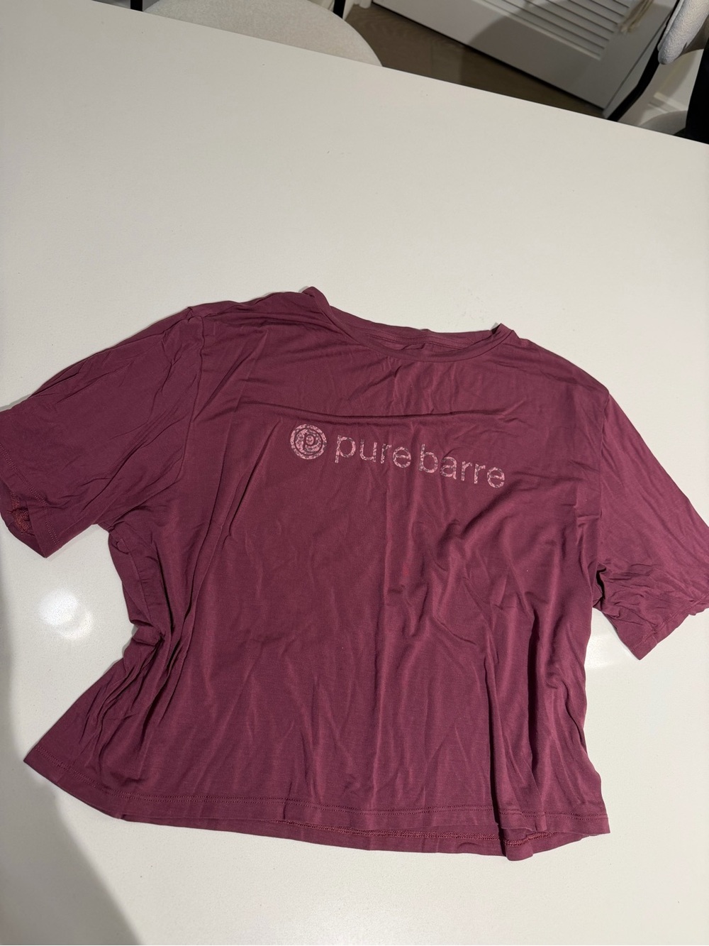 TAVI x Pure Barre Boxy Crop Tee | Size Small